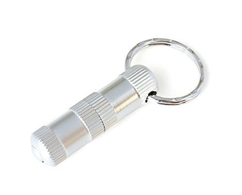 Cigar Punch Keychain Matte Silver Twist Cut - Bullet Style Punch 7 mm Hole