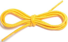 Waxed Cotton Round Shoelaces 1/8" Thick Solid Colors For Dress Shoes