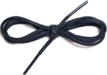 Waxed Cotton Round Shoelaces 1/8" Thick Solid Colors For Dress Shoes