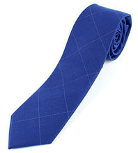 Men's Cotton Skinny Necktie Colorful Cross Stich Pattern - 2 1/2" Width Tie