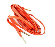 Flat Sheepskin Leather Shoelaces 1/4" Wide 51" Long Metal Agelts - Great For Sneakers and Shoes