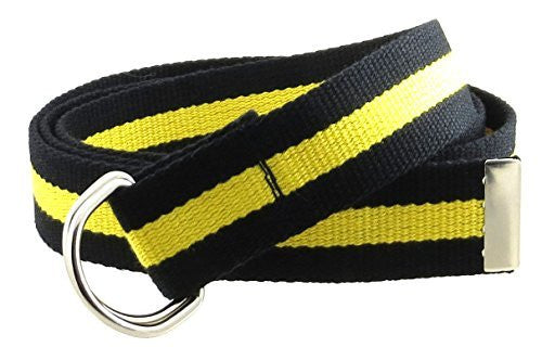 Canvas Web Belt D-Ring Buckle 1.25