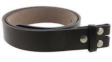 Leather Belt Strap with Smooth Grain Finish 1.5" Wide with Snaps
