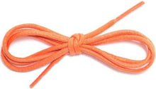 Waxed Cotton Round Shoelaces 1/8" Thick Solid Colors For Dress Shoes