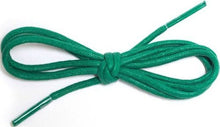 Waxed Cotton Round Shoelaces 1/8" Thick Solid Colors For Dress Shoes