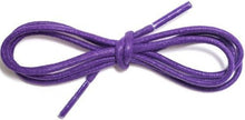 Waxed Cotton Round Shoelaces 1/8" Thick Solid Colors For Dress Shoes