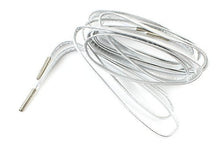 Flat Sheepskin Leather Shoelaces 1/4" Wide 51" Long Metal Agelts - Great For Sneakers and Shoes