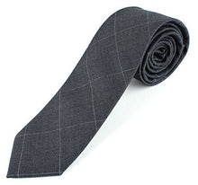Men's Cotton Skinny Necktie Colorful Cross Stich Pattern - 2 1/2" Width Tie