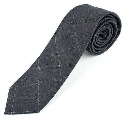Men's Cotton Skinny Necktie Colorful Cross Stich Pattern - 2 1/2