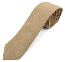 Men's Skinny Necktie Tie Textured and Distressed Finish - 50% Cotton 50% Linen