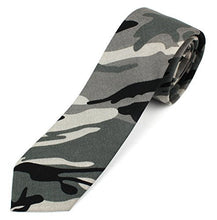 Men's Cotton Skinny Necktie Camouflage Pattern - 2 1/2" Width Tie