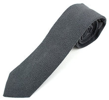 Men's Skinny Necktie Tie Textured and Distressed Finish - 50% Cotton 50% Linen