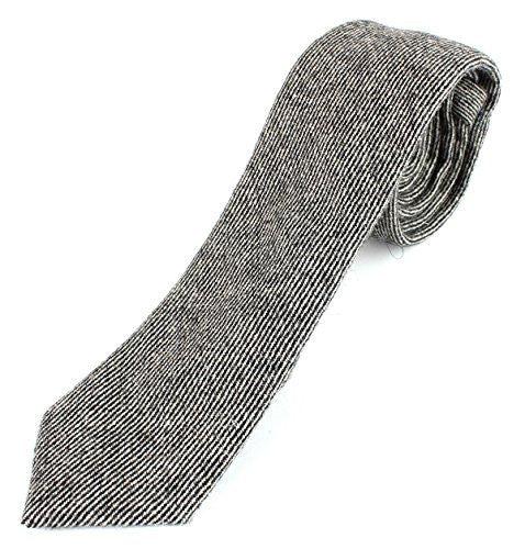 Men's Wool Knit Skinny Vintage Weave Necktie Tie Textured Worn Style - 2 1/2
