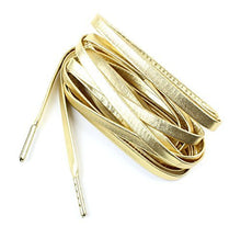 Flat Sheepskin Leather Shoelaces 1/4" Wide 51" Long Metal Agelts - Great For Sneakers and Shoes
