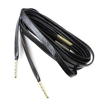 Flat Sheepskin Leather Shoelaces 1/4" Wide 51" Long Metal Agelts - Great For Sneakers and Shoes