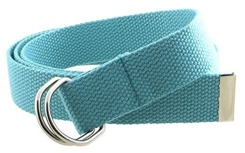 Canvas Web Belt D-Ring Buckle 1.25